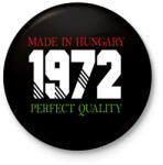 printfashion Made in hungary - Évszámmal - Kitűző, hűtőmágnes - Fekete (7084024)