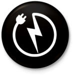 printfashion Villanyszerelő 2 - Kitűző, hűtőmágnes - Fekete (3102060)