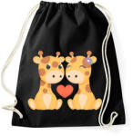 printfashion Zsiráf love - Sportzsák, Tornazsák - Fekete (2191916)