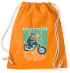 printfashion Motoros mosoly - Sportzsák, Tornazsák - Narancssárga (81711)