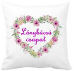 printfashion Lánybúcsú csapat (virágos szív) - Párnahuzat, Díszpárnahuzat - Fehér (6310163)