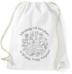 printfashion Mindegy mit tanultam, a lényeg, hogy megvan! - Sportzsák, Tornazsák - Fehér (6341981)