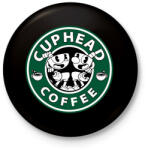 printfashion Cuphead Coffee - Kitűző, hűtőmágnes - Fekete (7018030)