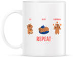printfashion Eat sleep capybara - repeat - Bögre - Fehér (14206522)