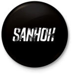 printfashion Sanhok - Fehér felirat - PUBG - Kitűző, hűtőmágnes - Fekete (3098342)