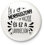 printfashion Én a menyasszony vagyok - Kitűző, hűtőmágnes - Fehér (7266326)