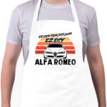 printfashion Ez nem csak egy autó ez egy ALFA ROMEO - Kötény - Fehér (16465656)