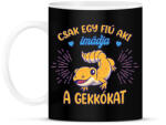 printfashion Egy fiú - Gekkó - Bögre - Fekete (10783947)