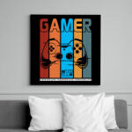 printfashion gamer - Vászonkép - Fekete (13707457)