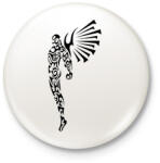 printfashion Maori angyalember - Kitűző, hűtőmágnes - Fehér (6112922)