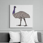 printfashion Emu - Vászonkép - Fehér (13222243)