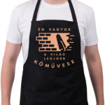 printfashion Én vagyok a világ legjobb kőművese - Világos - Kötény - Fekete (6556224)