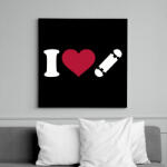 printfashion I love skate - Vászonkép - Fekete (6653218)