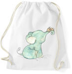 printfashion Cut Elephantbaby - Sportzsák, Tornazsák - Fehér (1617051)