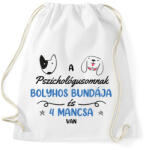 printfashion Kutya pszichológus - Sportzsák, Tornazsák - Fehér (11633210)