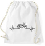 printfashion Motorozás ekg póló - Sportzsák, Tornazsák - Fehér (9393400)