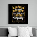 printfashion A tökéletes legendák októberben születtek - Vászonkép - Fekete (6661384)
