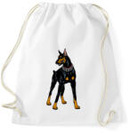 printfashion Doberman - Sportzsák, Tornazsák - Fehér (5419280)