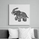 printfashion Elefánt - fekete - Vászonkép - Fehér (12017352)