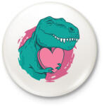 printfashion T-rex szívvel - Kitűző, hűtőmágnes - Fehér (11879904)