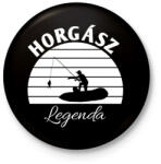 printfashion Horgász legenda - Kitűző, hűtőmágnes - Fekete (4712452)