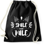 printfashion Smile every miles - Sportzsák, Tornazsák - Fekete (7358429)
