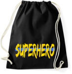 printfashion SUPERHERO - Sportzsák, Tornazsák - Fekete (397393)