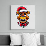 printfashion Freddy Fazbear Karácsonyi minta - Vászonkép - Fehér (14935478)