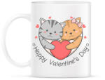 printfashion Macskás Valentin nap - Bögre - Fehér (11889874)