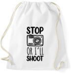 printfashion Stop or I'll shoot - Sportzsák, Tornazsák - Fehér (7257380)