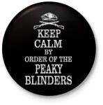 printfashion Keep calm and order - Kitűző, hűtőmágnes - Fekete (3102697)