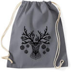 printfashion Geometrikus karácsonyi rénszarvas - Sportzsák, Tornazsák - Grafitszürke (5663514)