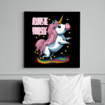 printfashion Légy önmagad - Unikornis malac - Vászonkép - Fekete (12426422)