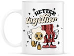 printfashion Retro páros - tojás és szalonna - Bögre - Fehér (11707312)