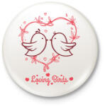 printfashion Loving birds - Kitűző, hűtőmágnes - Fehér (6061714)