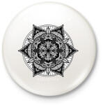 printfashion Mandala - Kitűző, hűtőmágnes - Fehér (3074021)