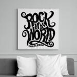 printfashion Rock my world - Vászonkép - Fehér (6620271)