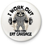 printfashion Gyúrós mosómedve - Kitűző, hűtőmágnes - Fehér (15586738)