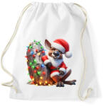 printfashion Vicces karácsonyi party kenguru - Mikulás ruhában - Sportzsák, Tornazsák - Fehér (15248117)