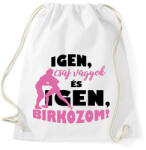 printfashion Igen, birkózom! - Sportzsák, Tornazsák - Fehér (7570626)