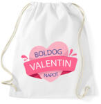 printfashion Boldog Valentin Napot - Sportzsák, Tornazsák - Fehér (2180073)