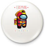 printfashion Among us fireman 2 premium skin set - Kitűző, hűtőmágnes - Fehér (4205729)