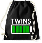 printfashion TWINS - Sportzsák, Tornazsák - Fekete (286109)