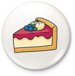 printfashion Sajttorta - Kitűző, hűtőmágnes - Fehér (11750547)