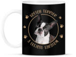 printfashion Boston terrier - Legjobb barát - Bögre - Fekete (7177329)