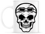 printfashion Motoros koponya - Bögre - Fehér (789761)