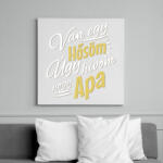 printfashion Apa az én hősöm - Vászonkép - Fehér (6631965)