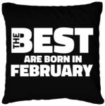 printfashion The Best are born in february - Párnahuzat, Díszpárnahuzat - Fekete (5427311)