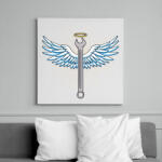 printfashion Angyali szerelő - Vászonkép - Fehér (7654241)