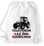 printfashion traktor szerelem - Sportzsák, Tornazsák - Fehér (1639016)